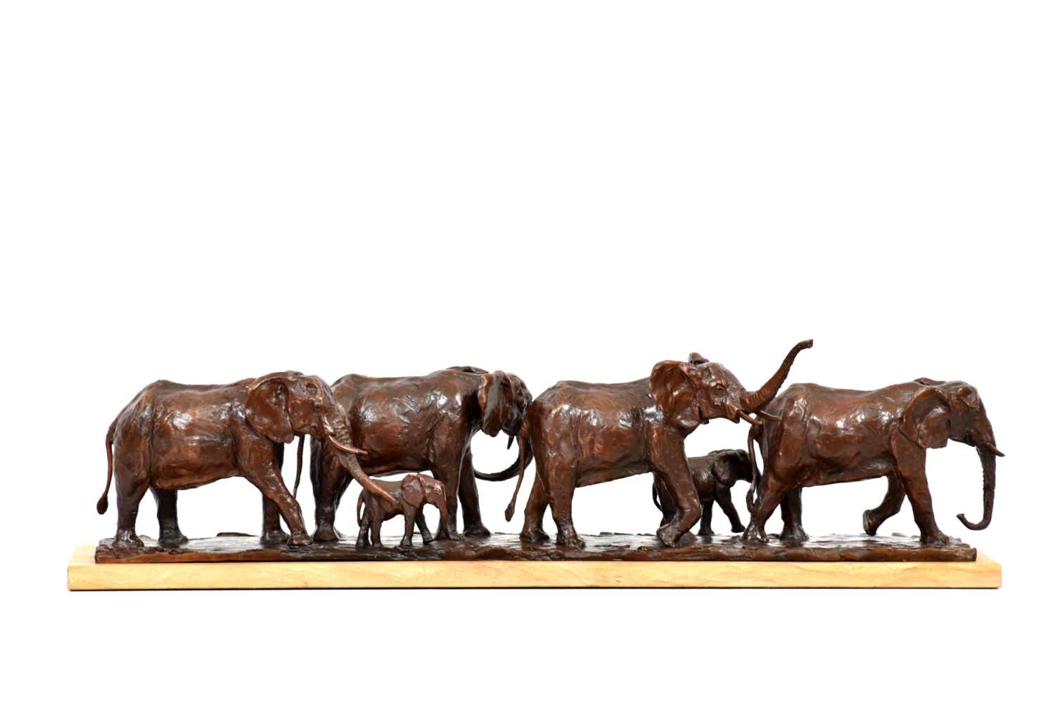 Bronze Elephant Herd Sculpture Heinrich Filter Sculpture for sale