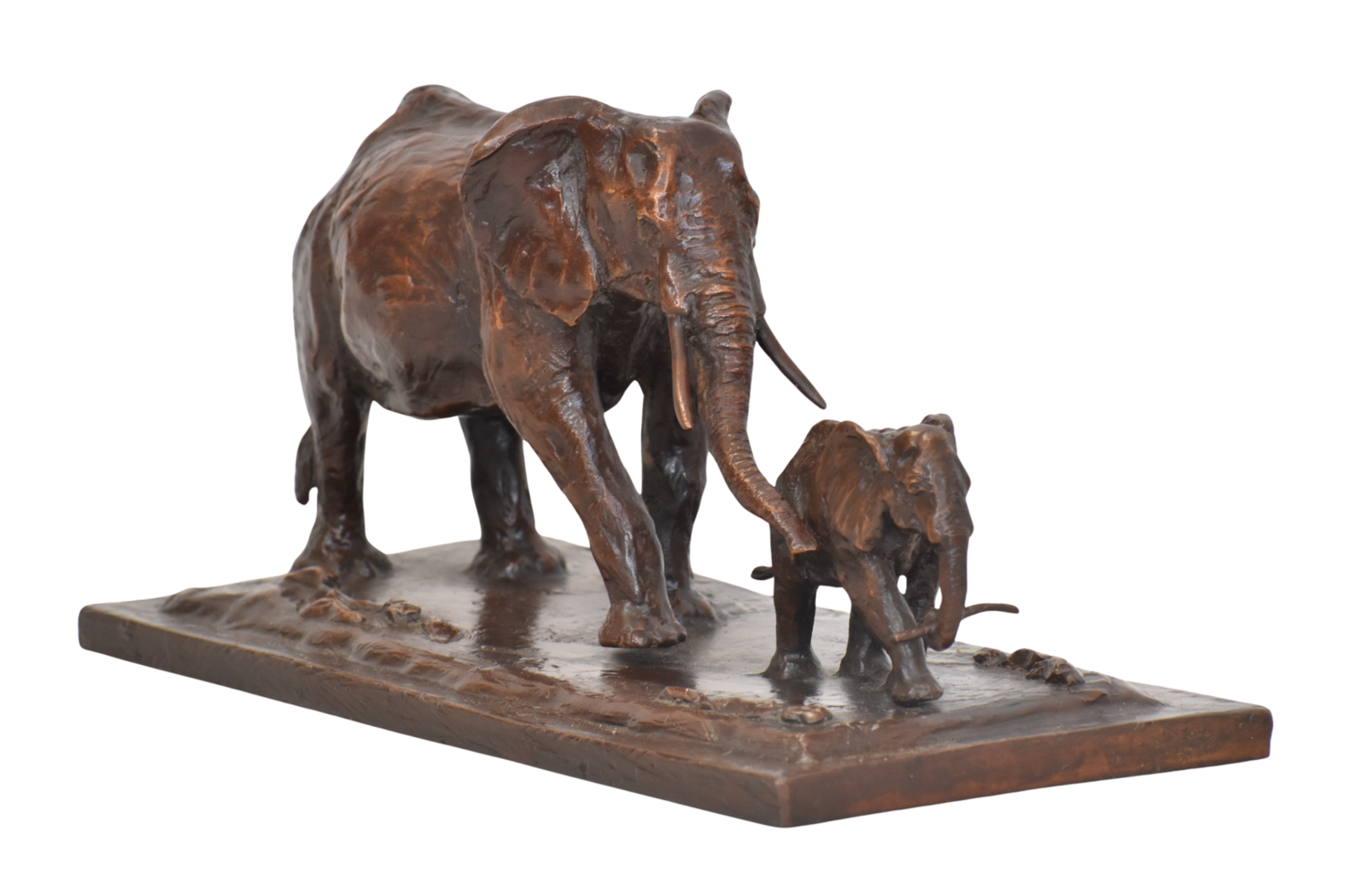 In Step - Bronze Elephant Sculpture Heinrich Filter Sculpture for sale