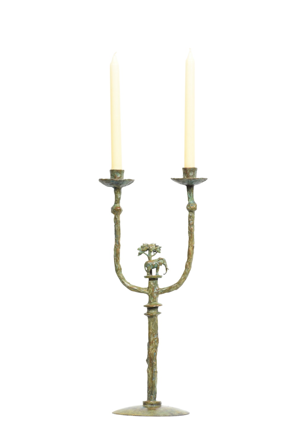 Bronze Elephant Candlestick Heinrich Filter Sculpture for sale