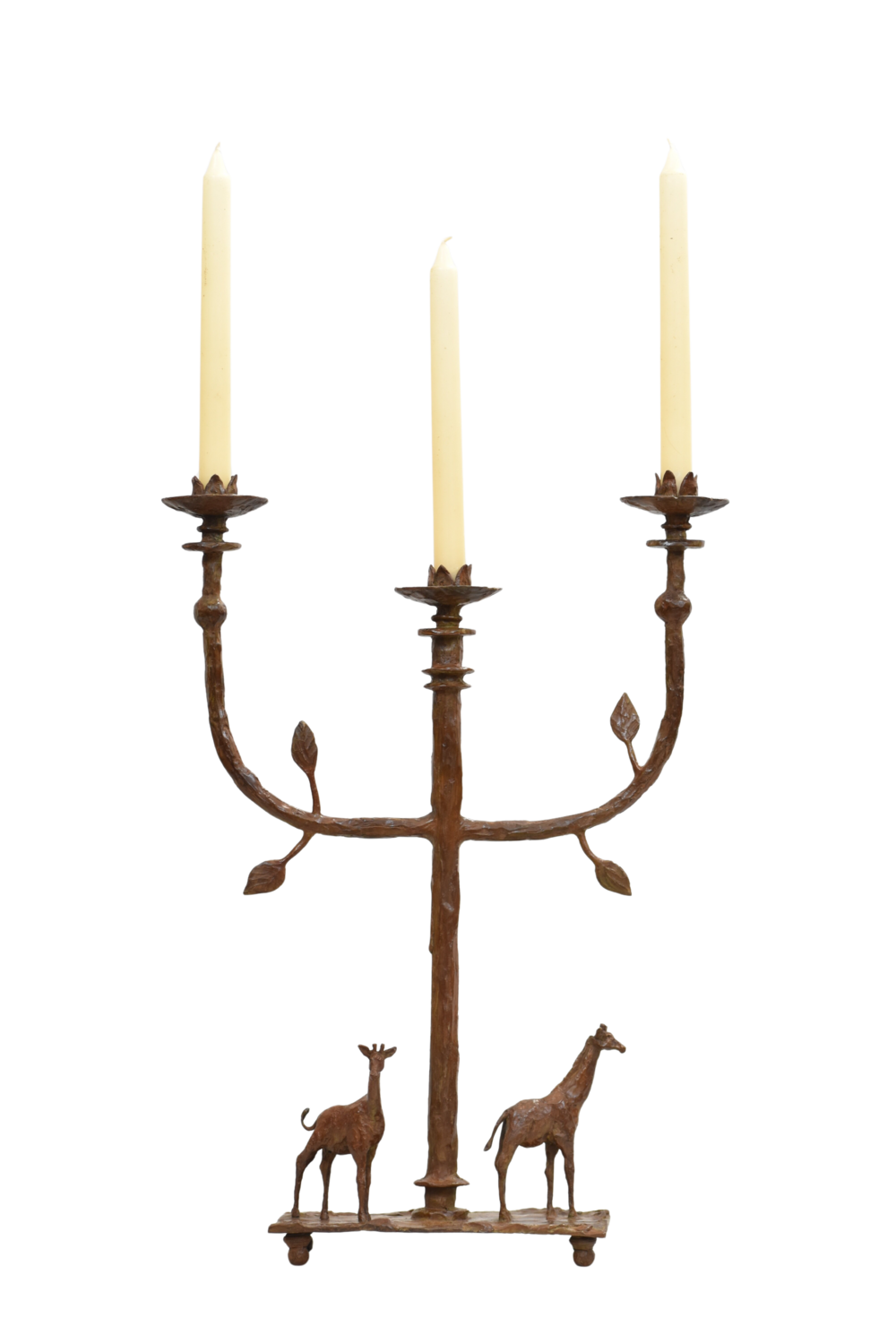 Bronze Sculptural Giraffe Candelabra Heinrich Filter Sculpture for sale