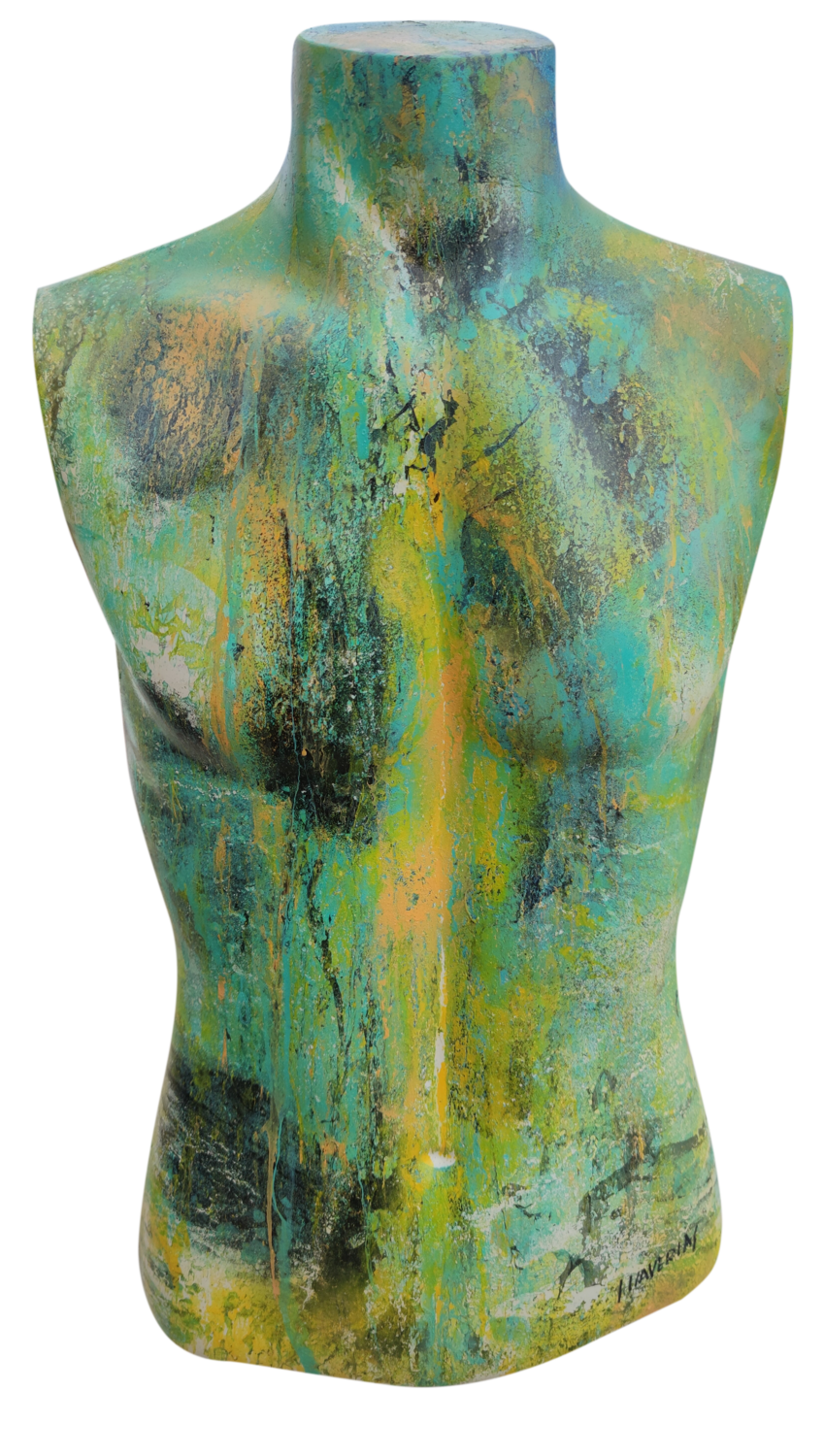 Torso turquesa Joan Llaverias Sculpture for sale