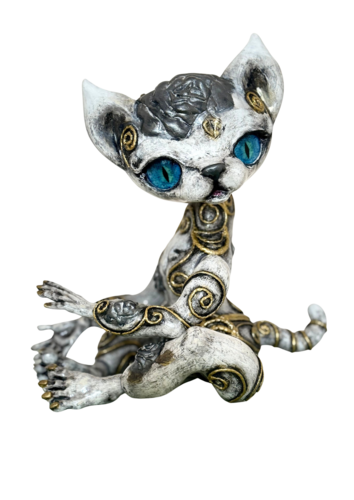 "Grey Roses, Sweet Dreams" Articulated sculpture, original work. A series "Gothic Muses" von Annael Grey, Skulptur kaufen auf Select