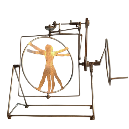 Vitruvian mechanic by Jacques-Etienne Henry, Sculpture for Sale on Select