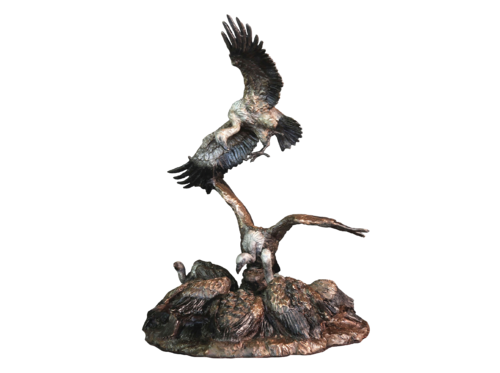 Vultures feeding (Limited edition) by Barry Jackson, Sculpture for Sale on Select