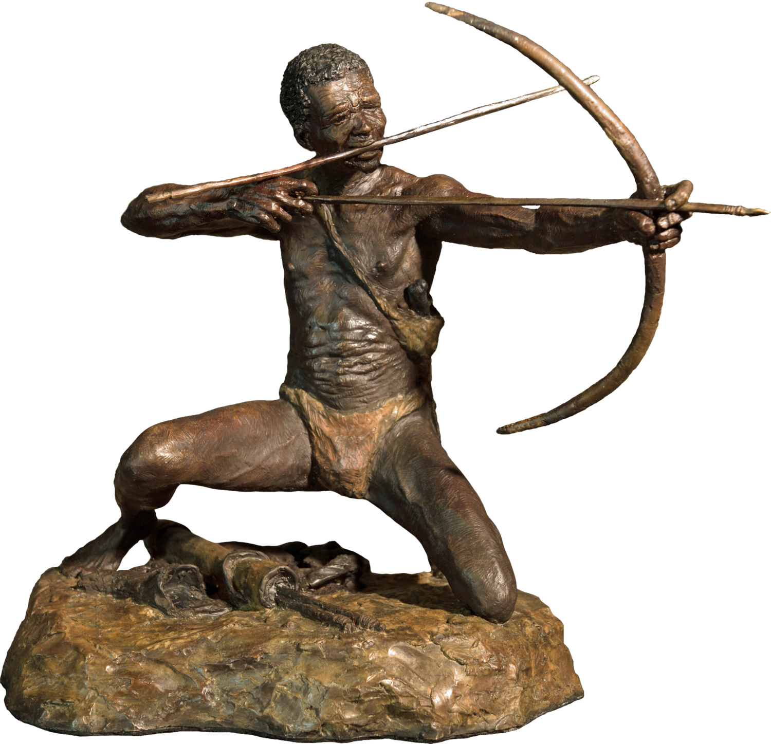 Bushman Bow Hunter (Limited edition) Barry Jackson Sculpture for sale