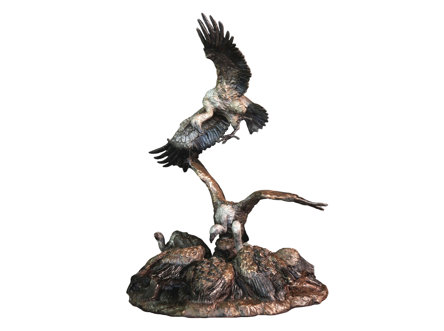 Vultures feeding (Limited edition) Barry Jackson Sculpture for sale