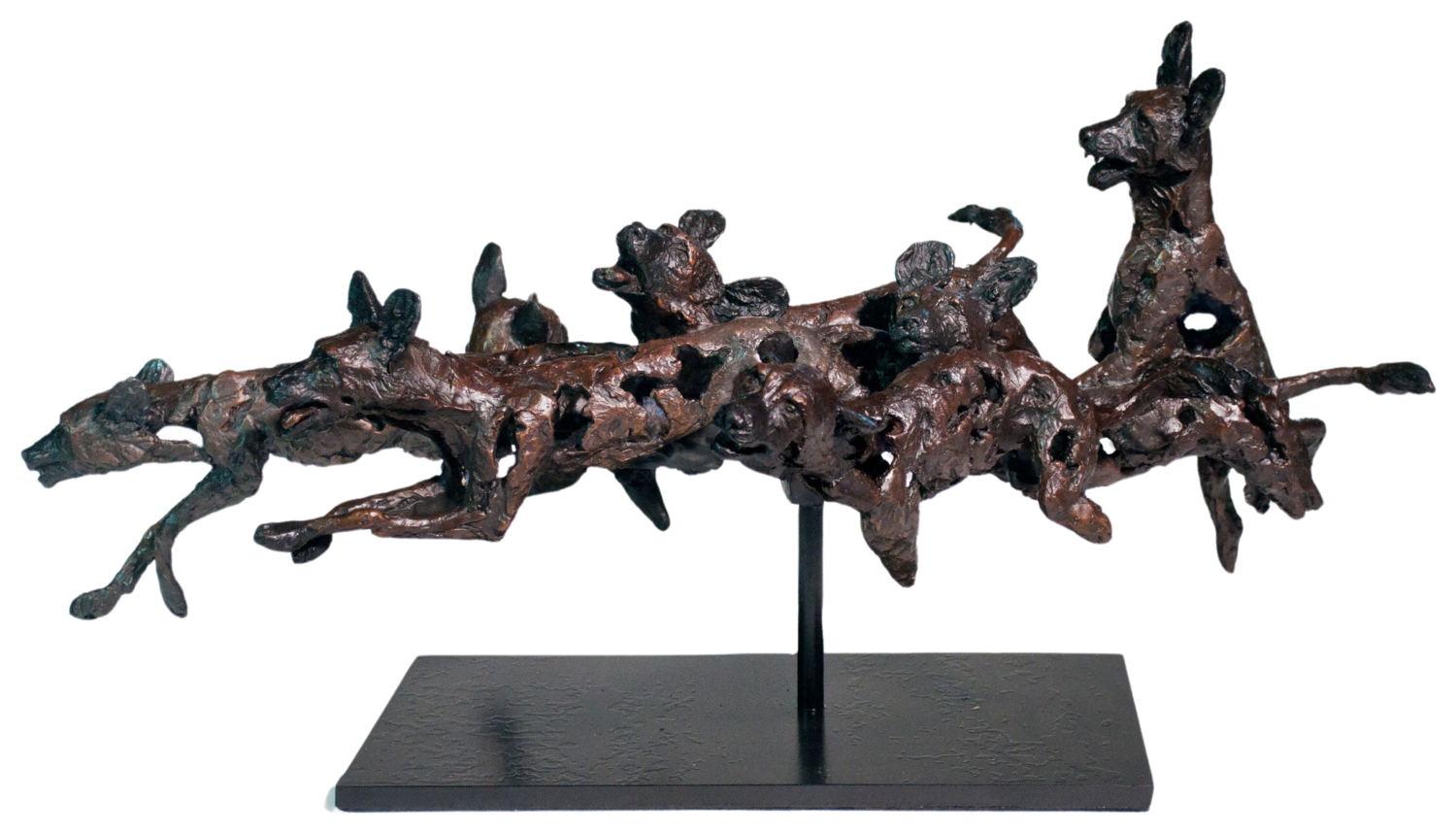 Wild Dogs, on the Hunt ( Limited edition ) Barry Jackson Sculpture for sale