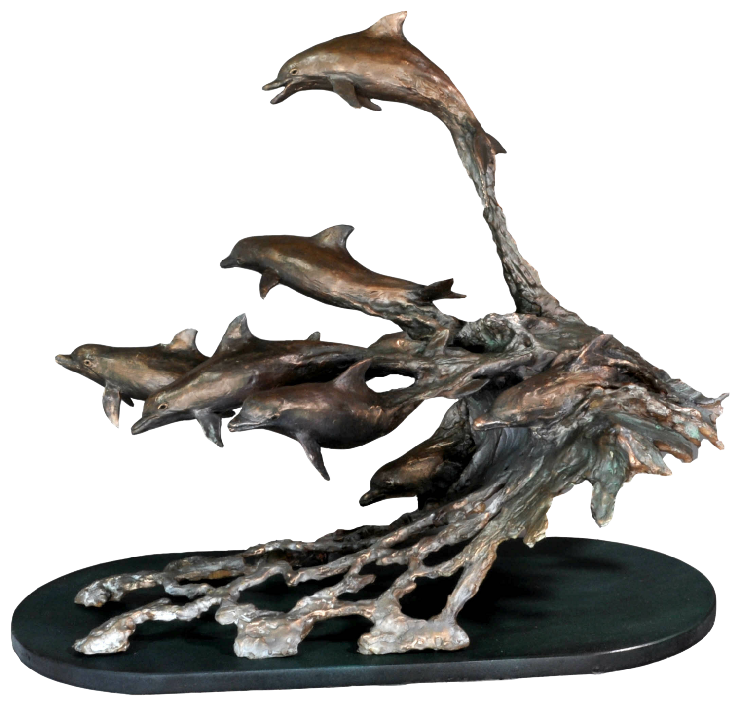 Dolphins Surfing (Limited edition) Barry Jackson Sculpture for sale