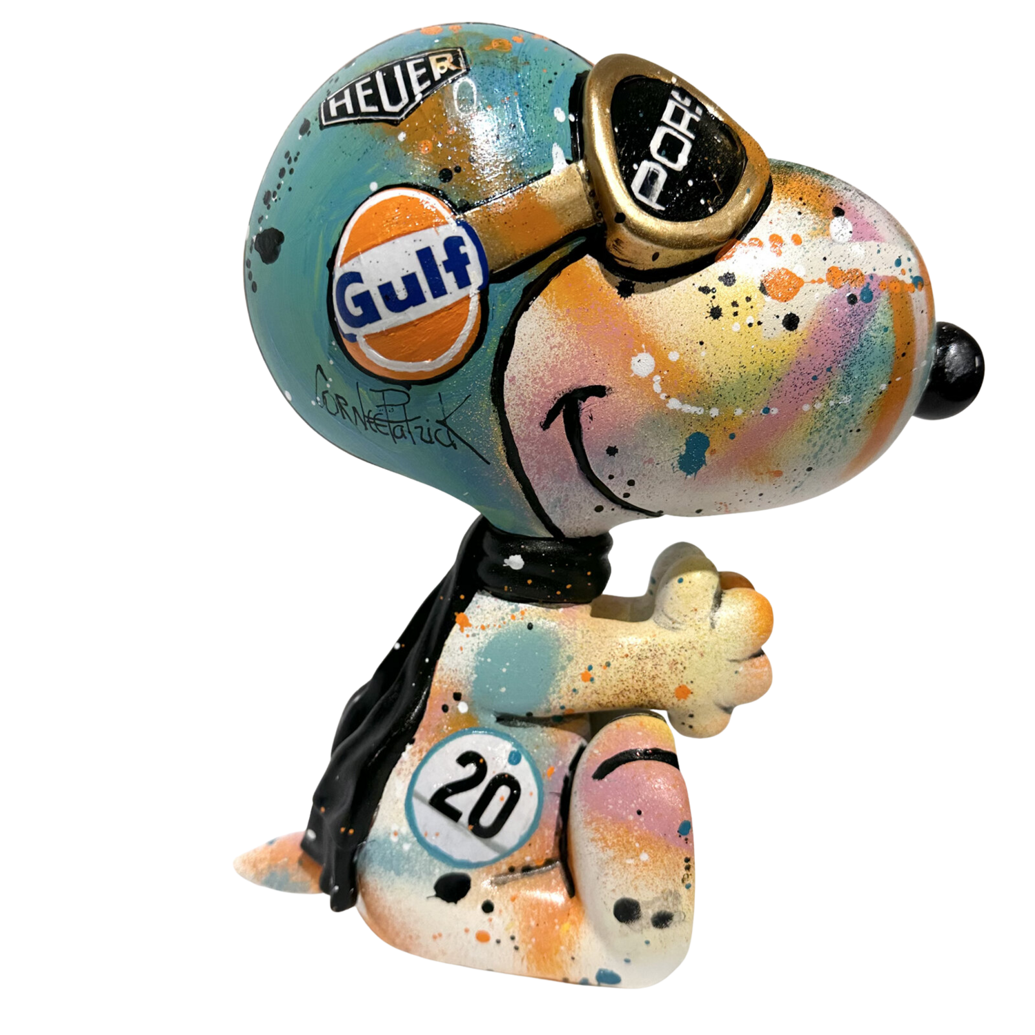 Snoopy is a fan of Steve McQueen Patrick Cornée Sculpture for sale