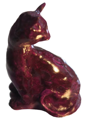 Looking cat by Anne-Sophie A Bettembourg, Sculpture for Sale on Select