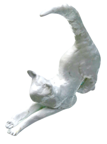 Sleepy cat by Anne-Sophie A Bettembourg, Sculpture for Sale on Select