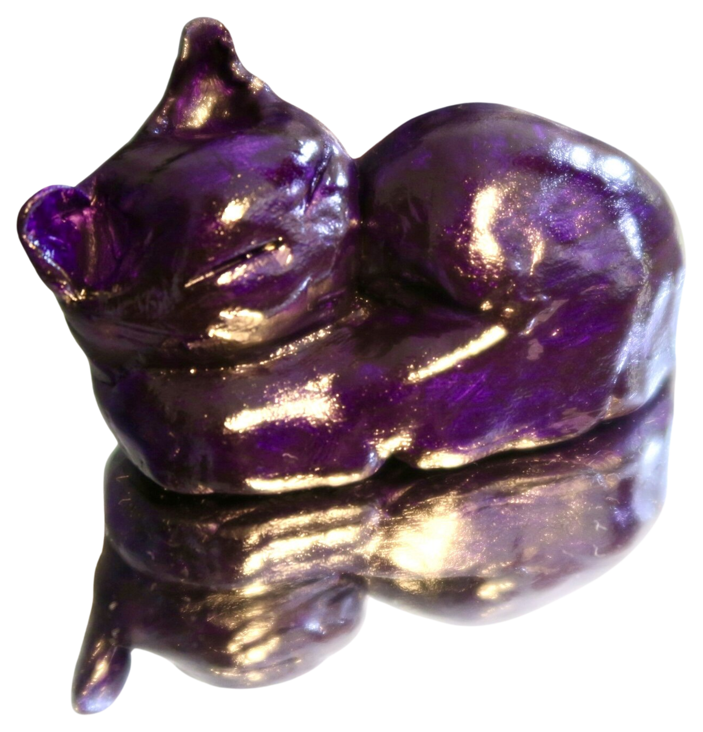 Sleepy cat Anne-Sophie A Bettembourg Sculpture for sale