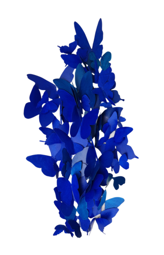 Cobalt Blue Butterflies by Daria Startseva, Sculpture for Sale on Select