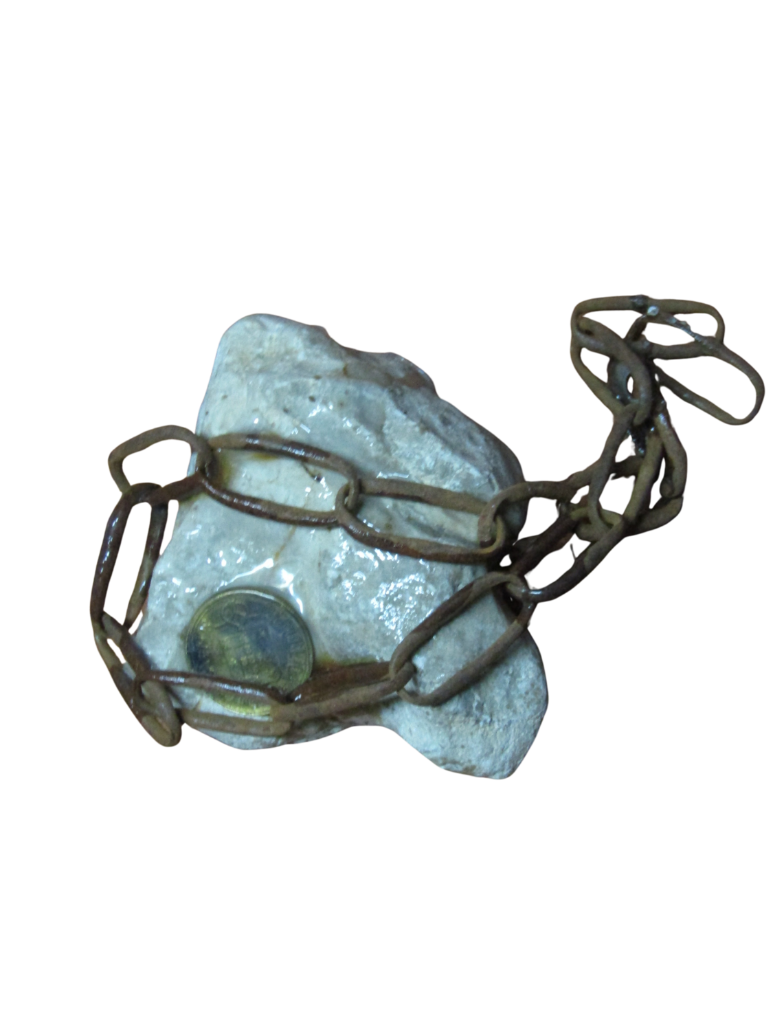 Coração do Génio PREI acorrentado ao passado 1998- ano que reiniciou arte apos tragedia- 10x5x7 Celso PREI Sculpture for sale