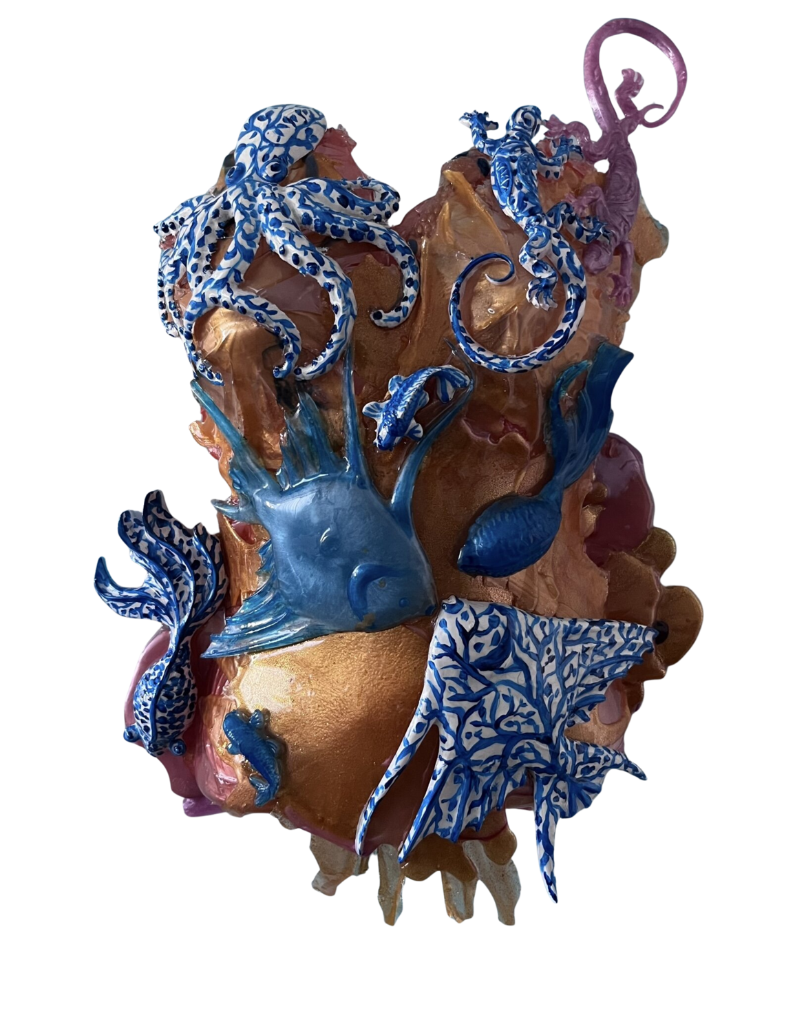 Blue Octopus Sylvia Cohen Sculpture for sale