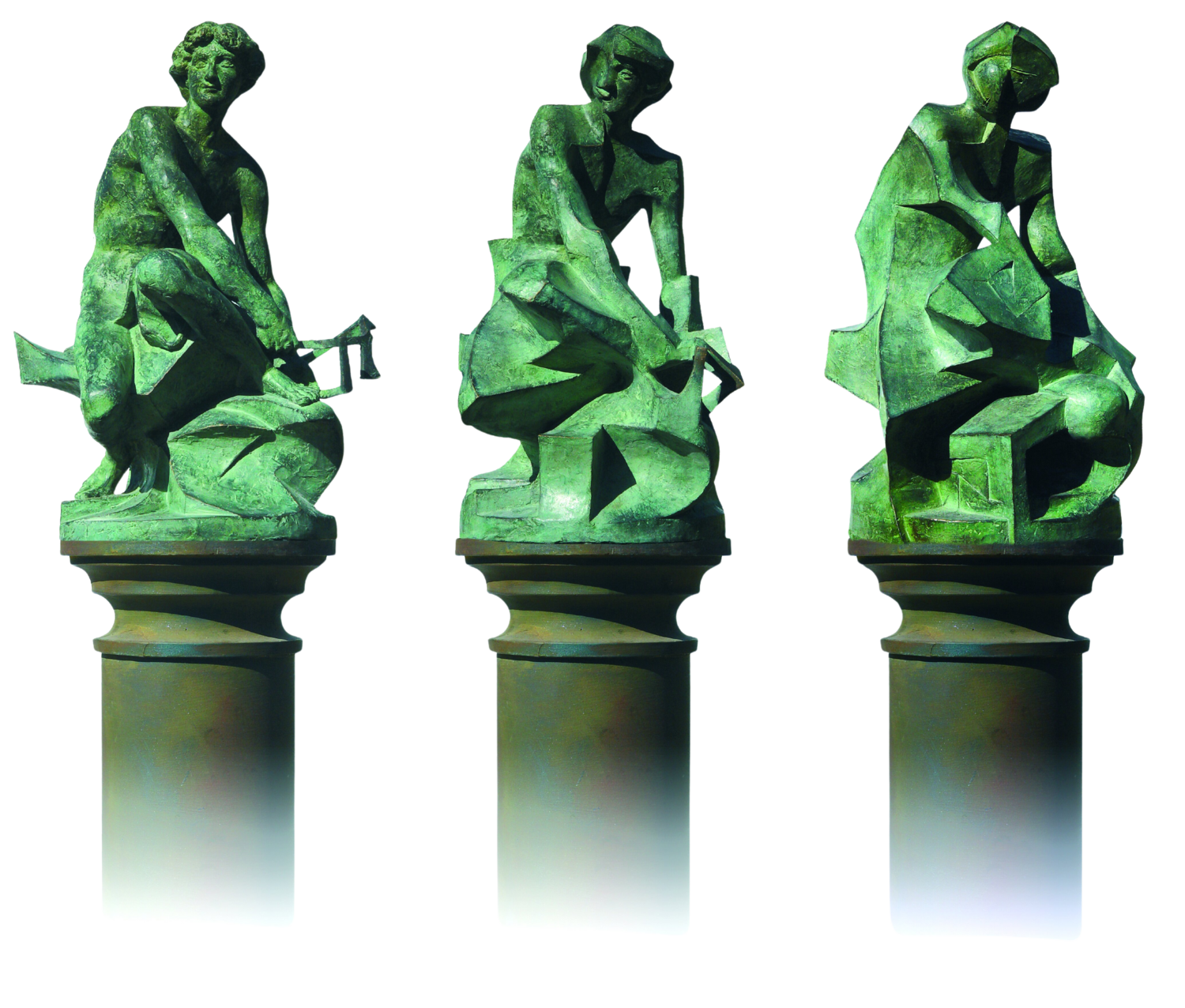 Hermes y el Cubo x 3 Rodolfo Navarro García Sculpture for sale