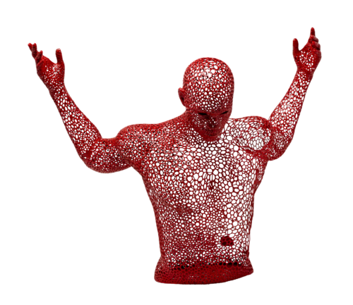 Dalla Terra al Cielo (Rosso) by Giacomo Toth, Sculpture for Sale on Select