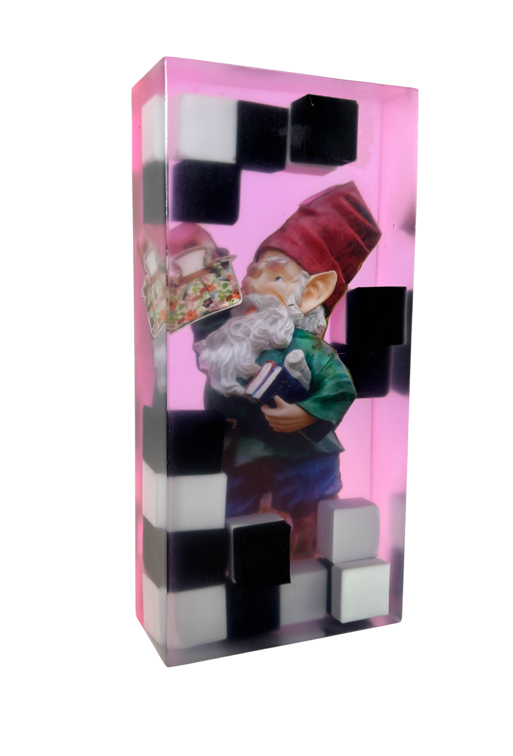 Amélie – Noir, Blanc et Rose Eva Maria Kühberger Sculpture for sale
