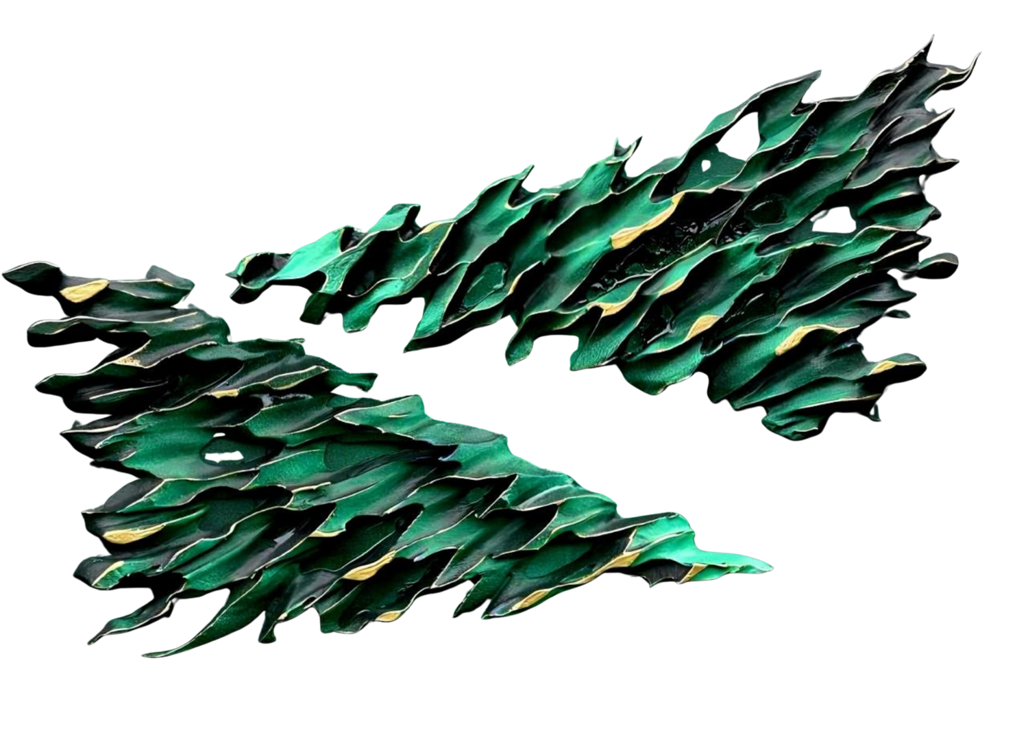 Éclat Primordial - Sculpture en relief 3D sur toile Marija Ruisi Sculpture for sale