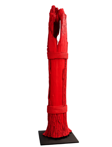 ÁRBOL ROJO (amordazado) by OSCAR VEGA, Sculpture for Sale on Select