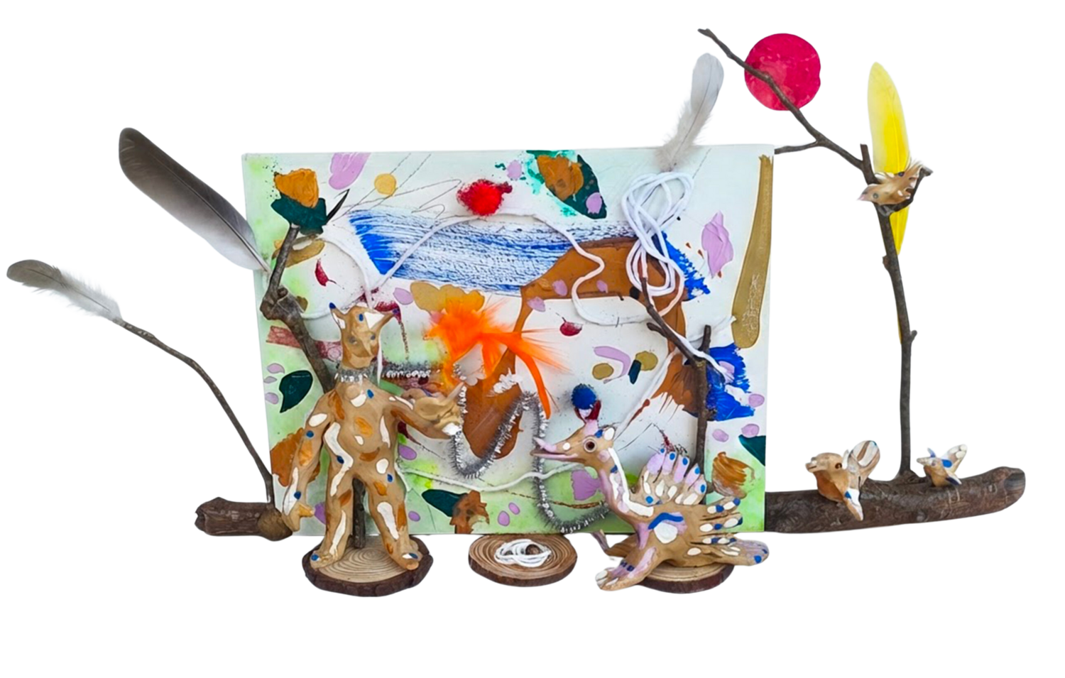 Francis of Assisi speaks with the birds Hannah Scaramella Sculpture for sale