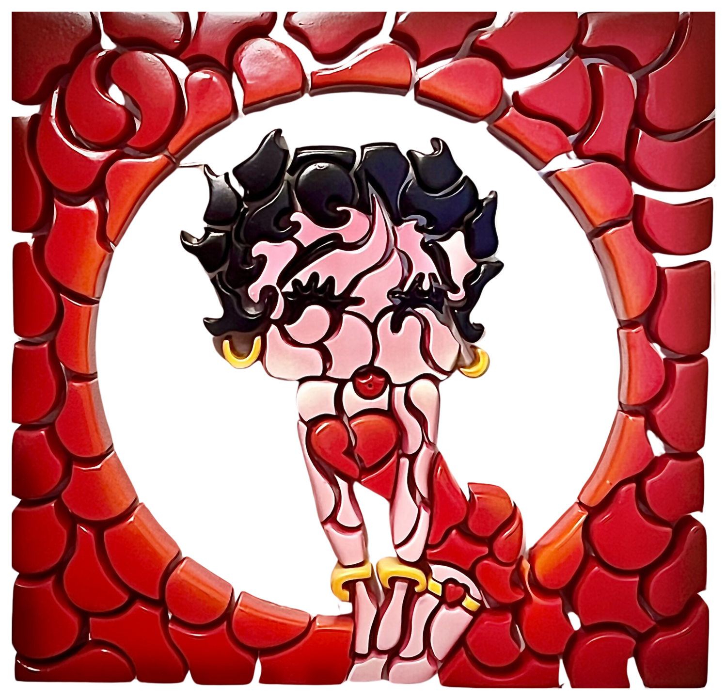 Betty Boop Closed eyes Simone Parri Sculpture for sale