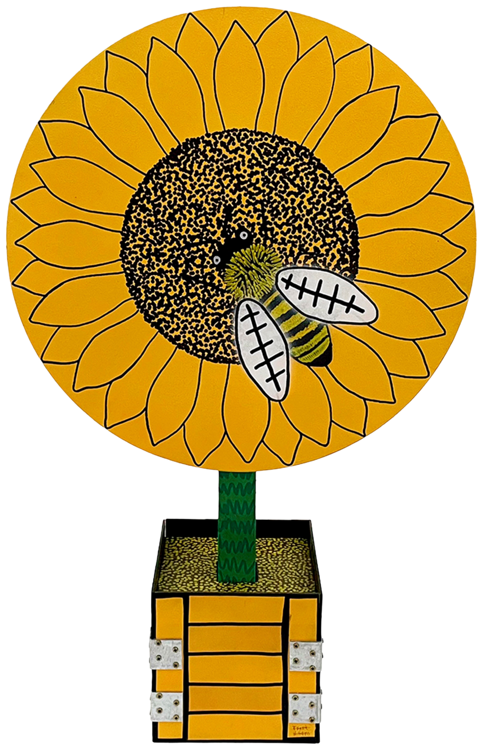 BLOOMTABLE – SUNFLOWER – BEE Frank Willems Sculpture for sale