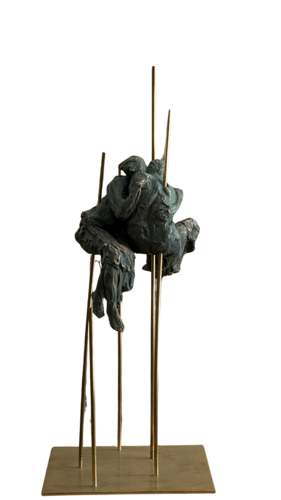 TRAME DI VITA - Lamina di Rame Puro, con Ossidi bronzo in patina. Bagno galvanico su terracotta veneta- Ottone- Opera certificata e autenticata. by MARINA MABE BERTAGNIN, Sculpture for Sale on Select