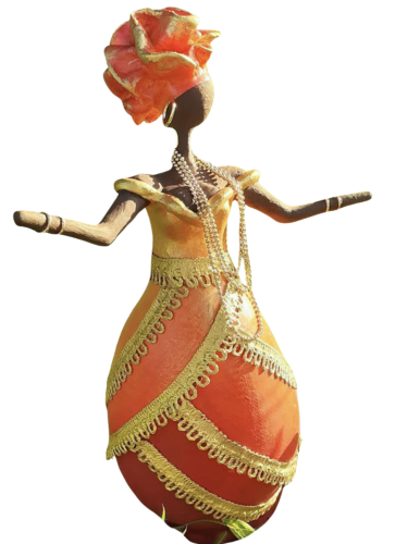 Afro danse, tonalité orange by Claire Franceschi, Sculpture for Sale on Select