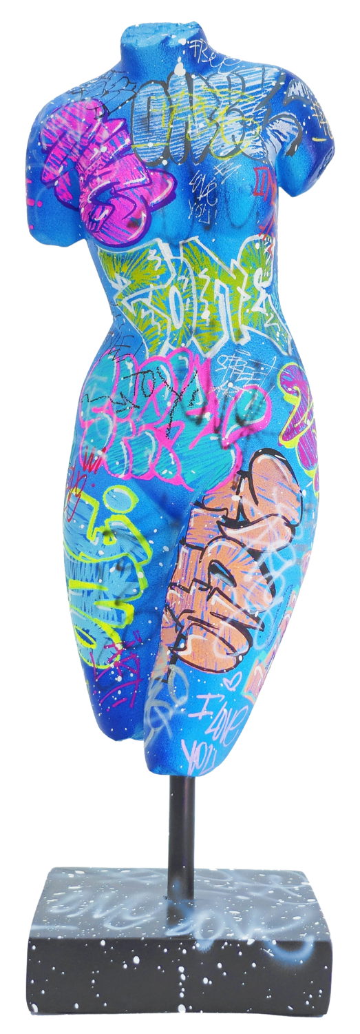 Buste Antique Graffiti Vincent Bardou Sculpture for sale