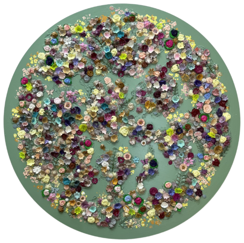 Floating flowers by Silvia Strobos, Sculpture for Sale on Select