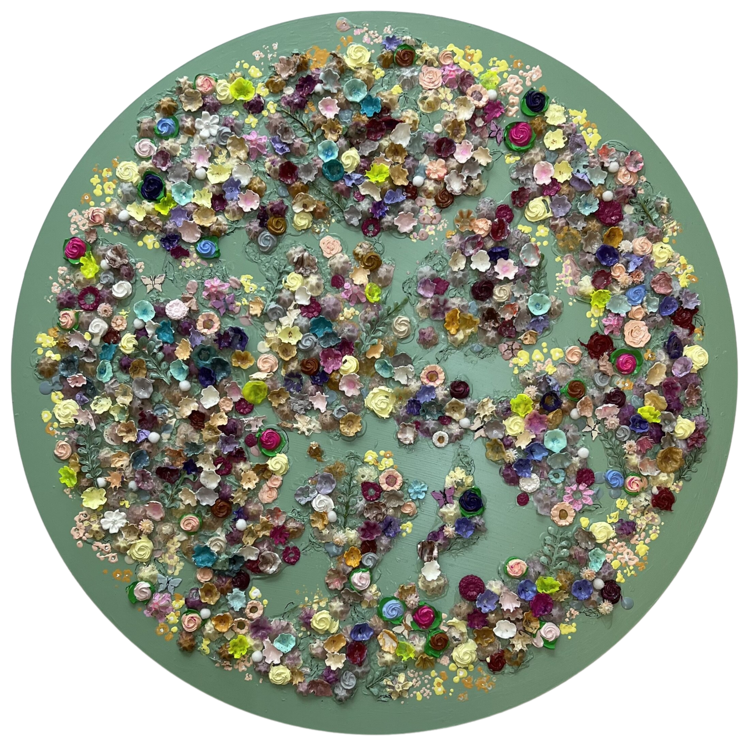 Floating flowers Silvia Strobos Sculpture for sale