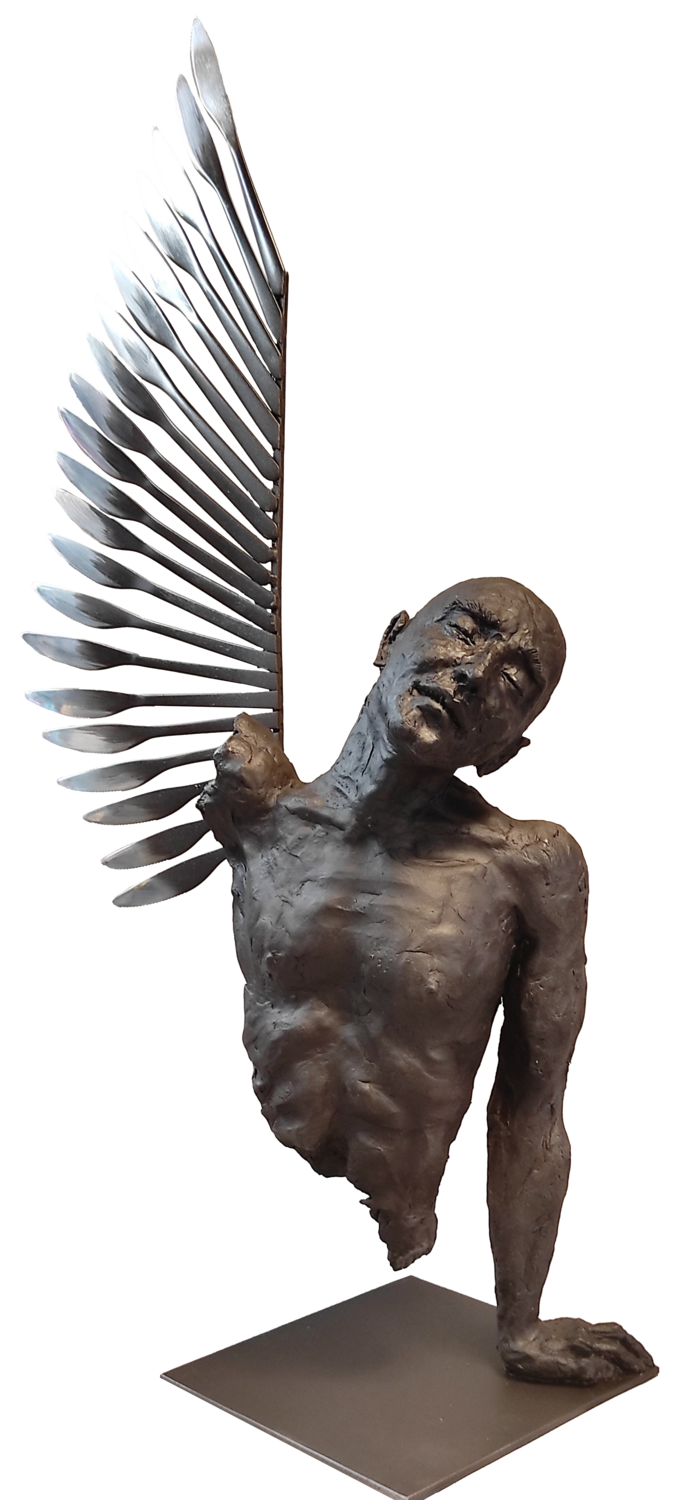 "...I WILL NOW RISE FROM THE ASHES! " Elena Kraft Sculpture for sale