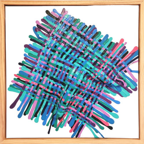 Homespun 2 | Sculptural Woven Paint Artwork by Julee Latimer, Painting for Sale on Select