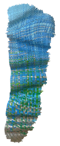 Cascade | Sculptural Woven Paint Artwork by Julee Latimer, Sculpture for Sale on Select