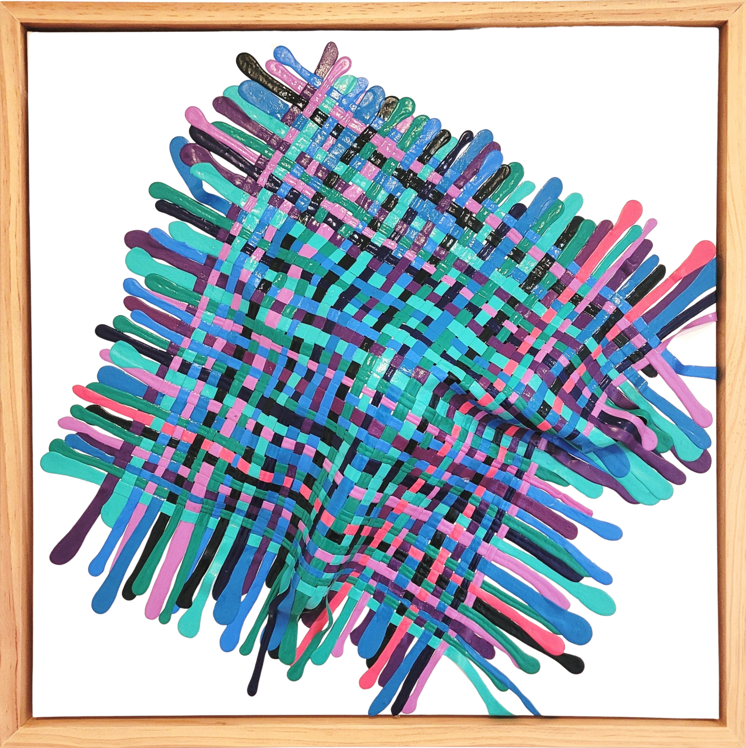 Homespun 2 | Sculptural Woven Paint Artwork Julee Latimer Original painting for sale