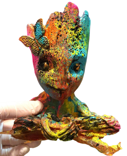 Luxury Marvel Groot street art pop Skulptur by Karibou, Sculpture for Sale on Select