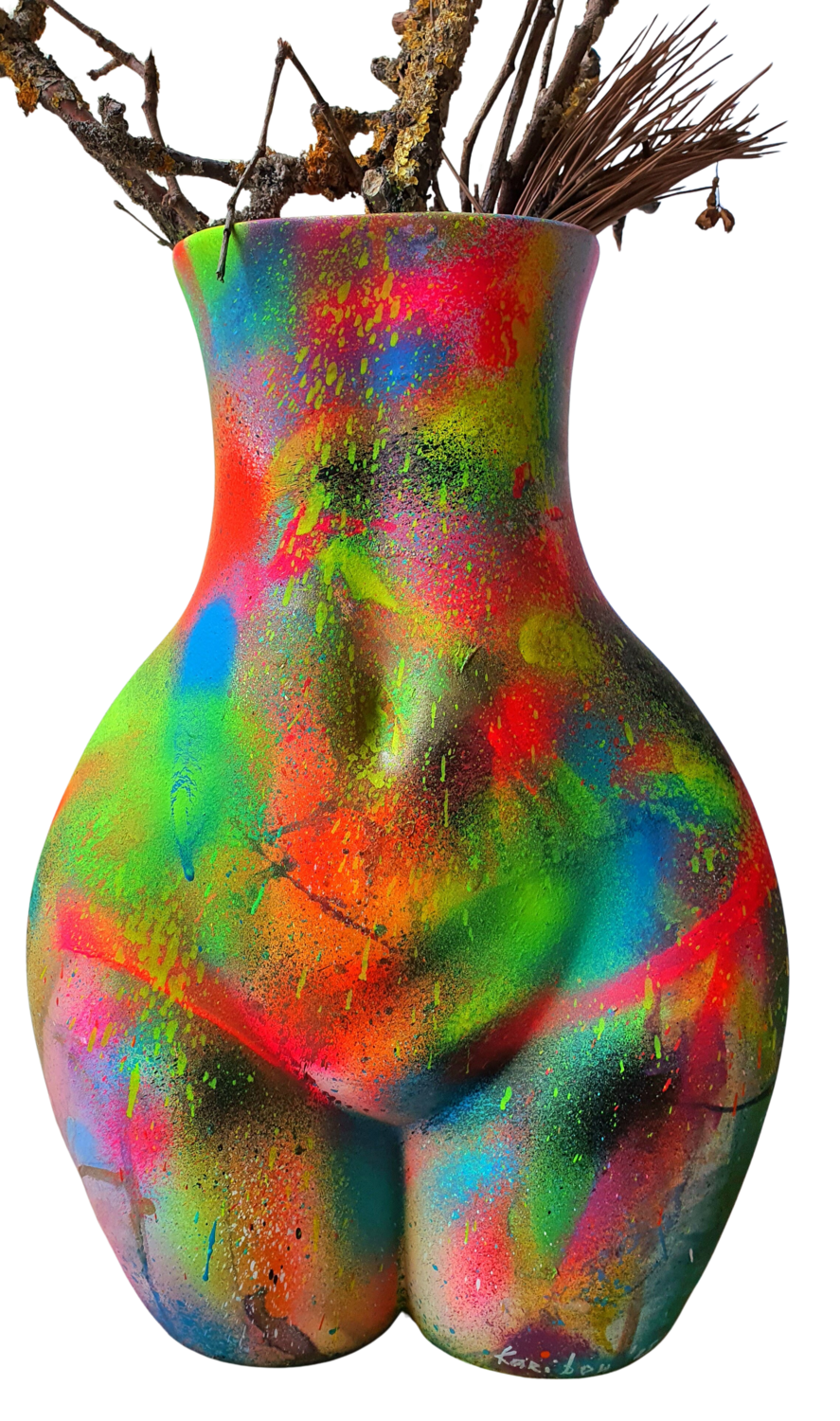 Frauenbüste Vase Skulptur statue aus Polyresin Karibou Sculpture for sale