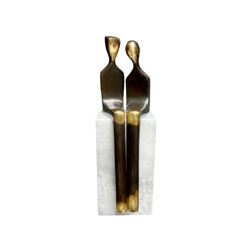 Together -a abstract couple bronze sculpture by Yenny Cocq, Sculpture for Sale on Select